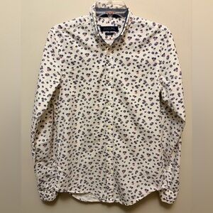 ZARA MAN Slim Fit Cotton Floral Button Up Shirt
